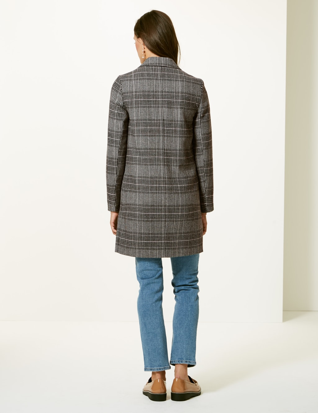 Checked Single Breasted Coat 4 of 6
