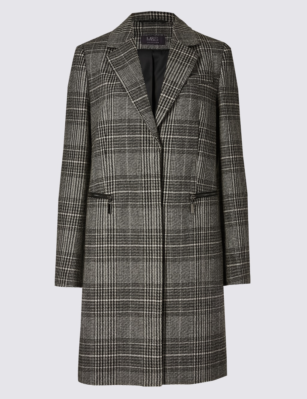 Checked Single Breasted Coat 2 of 6