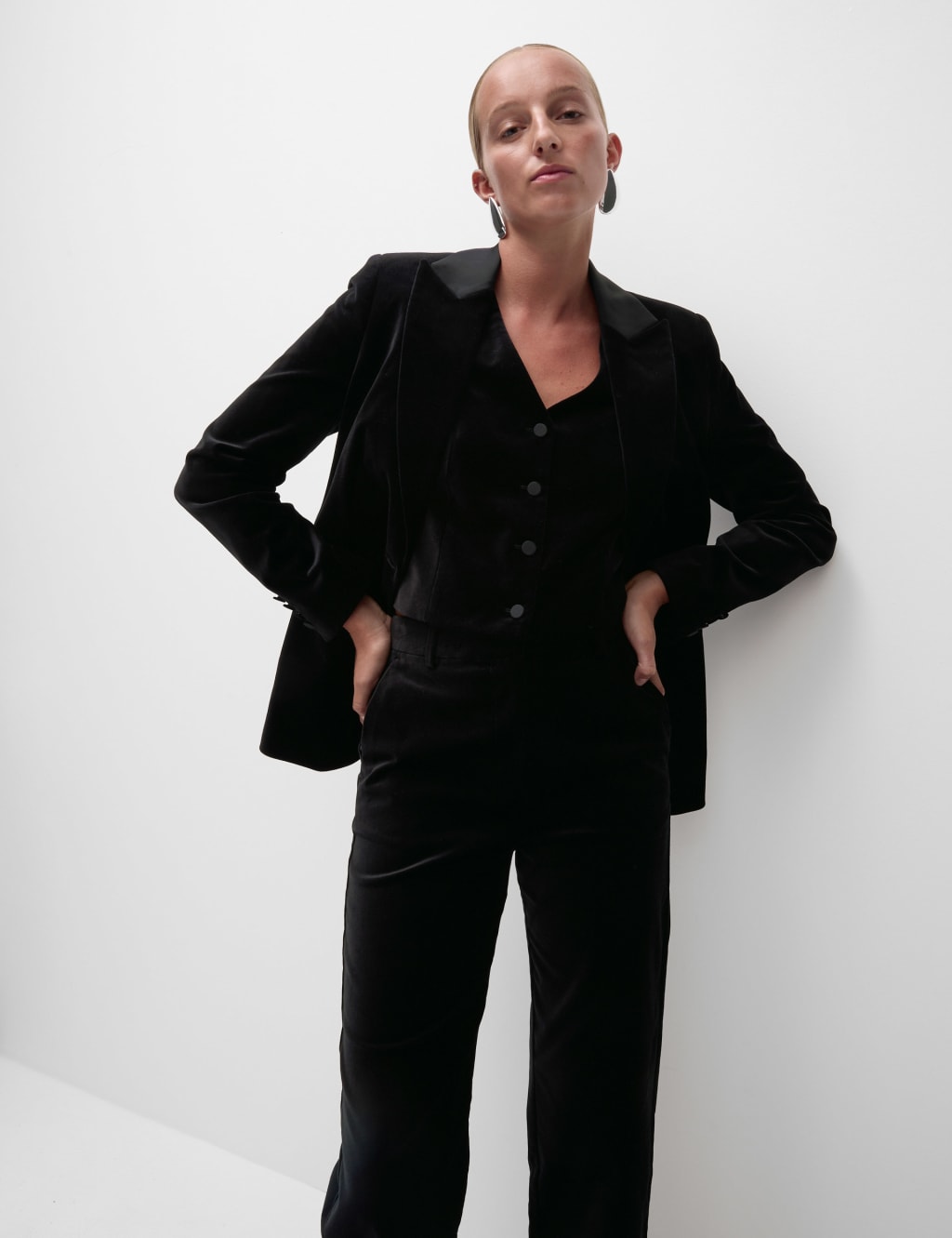 Marks and spencer velvet suit hot sale
