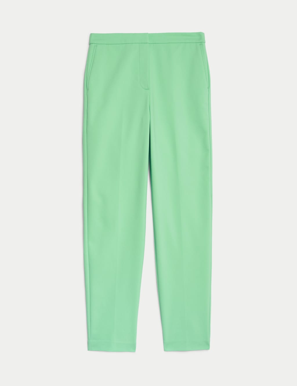 Cotton Blend Slim Fit Ankle Grazer Trousers 2 of 5