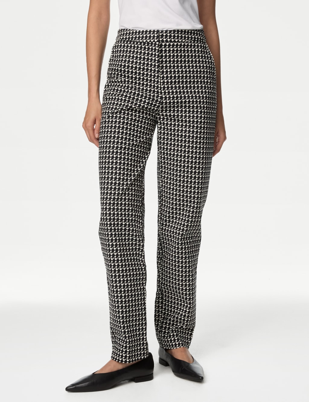 Cotton Rich Slim Fit Ankle Grazer Trousers 4 of 5