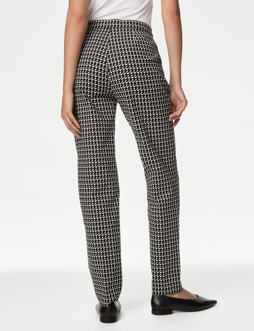 Cotton Rich Slim Fit Ankle Grazer Trousers 5 of 5