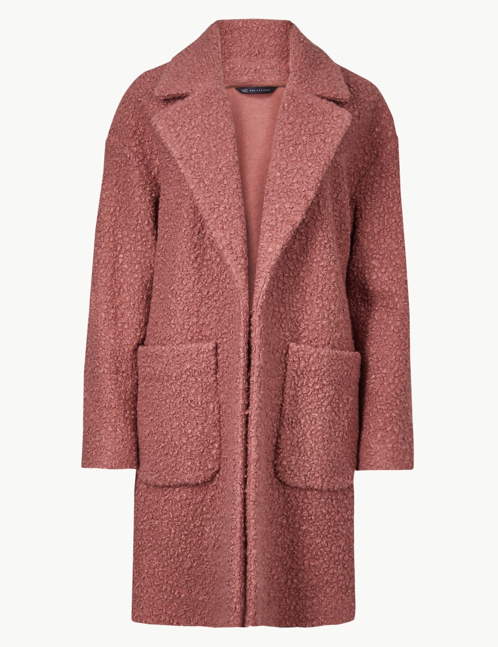 M&s textured open front coat hotsell