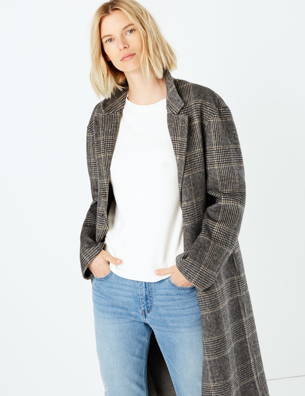 Checked Double Faced Coat 1 of 6