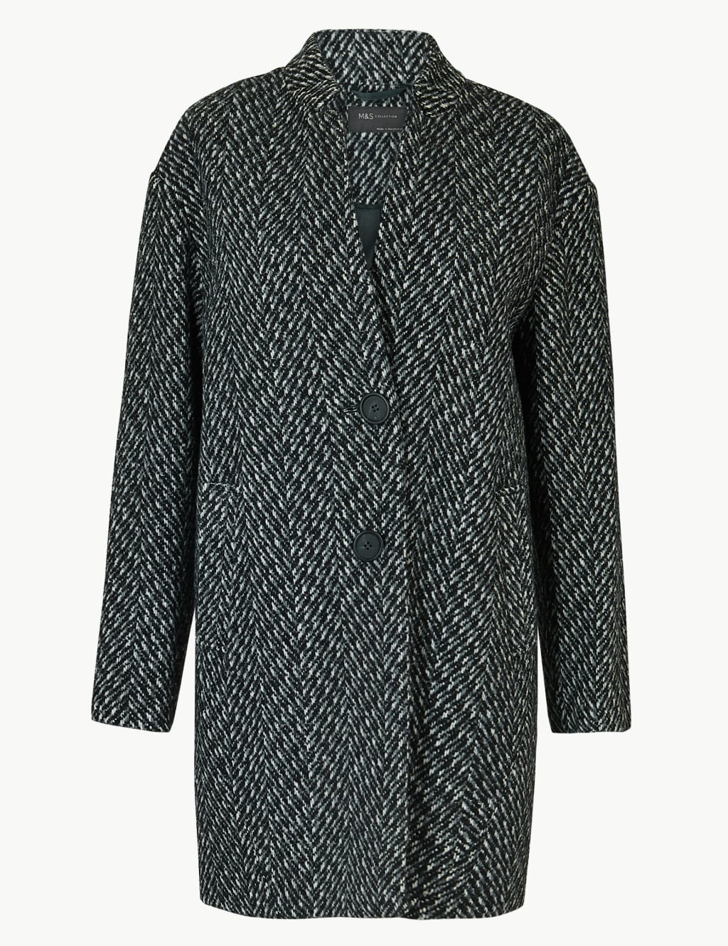 Herringbone cocoon coat hotsell