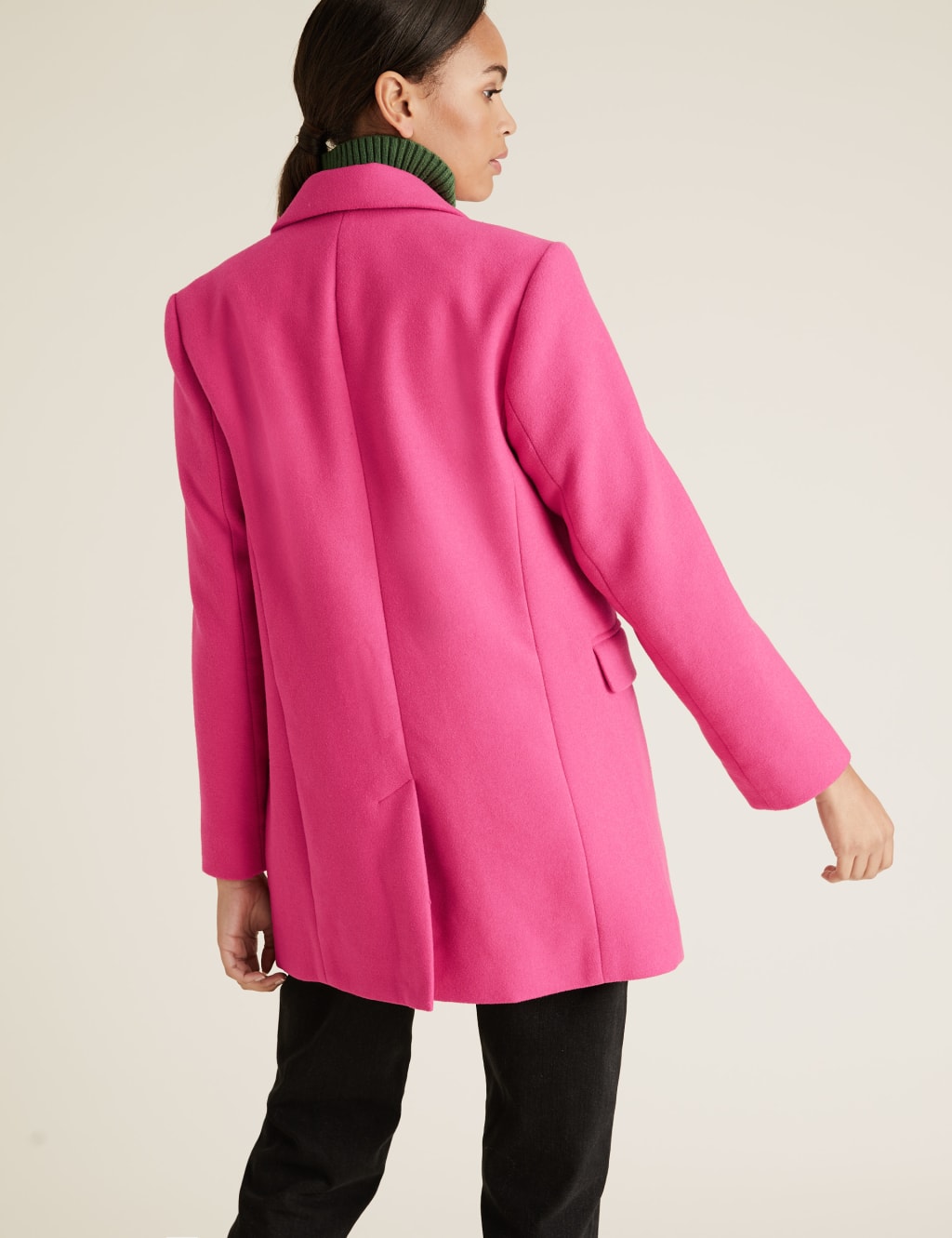 Double Breasted Blazer Coat with Wool 4 of 4