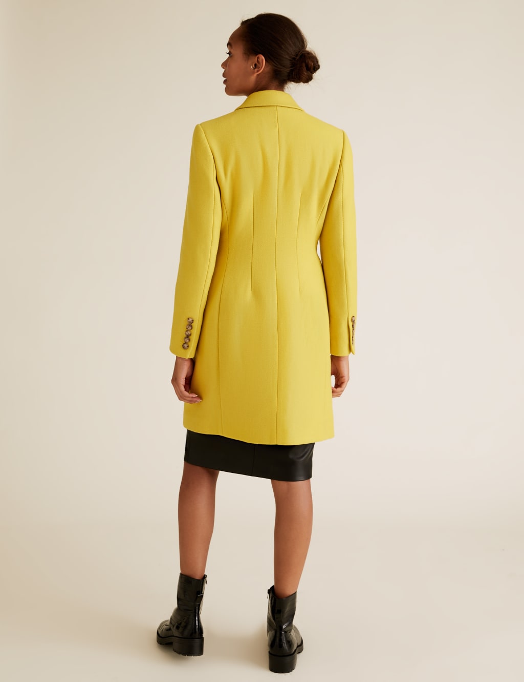 Waisted Tailored Coat with Wool 4 of 5