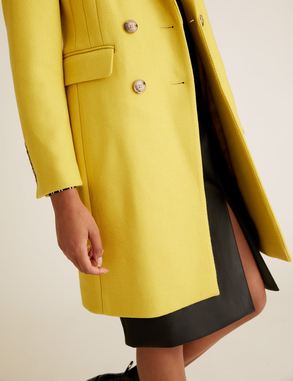 Waisted Tailored Coat with Wool 5 of 5