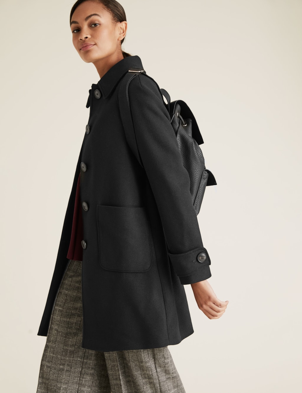 M&s ladies black coats online