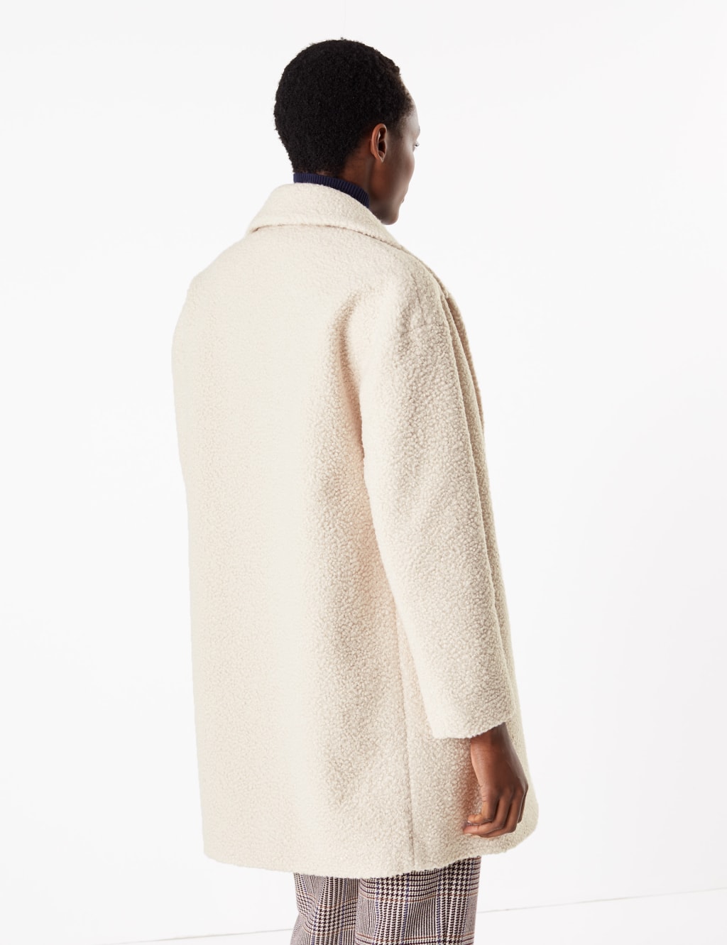 Boucle Double Breasted Coat M S Collection M S