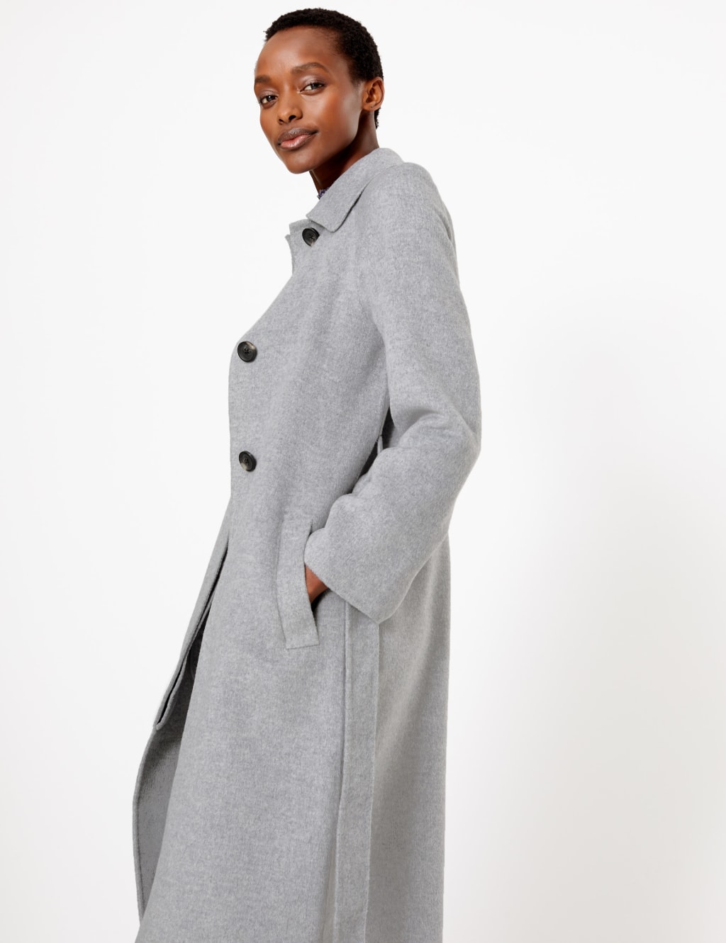 Wool Blend Belted Car Coat M S Collection M S