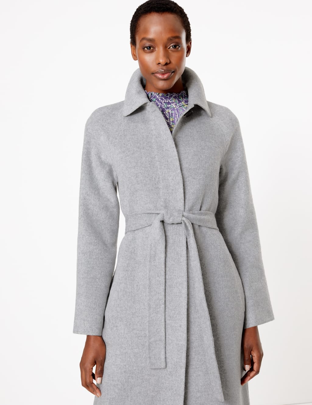 Wool Blend Belted Car Coat 6 of 7