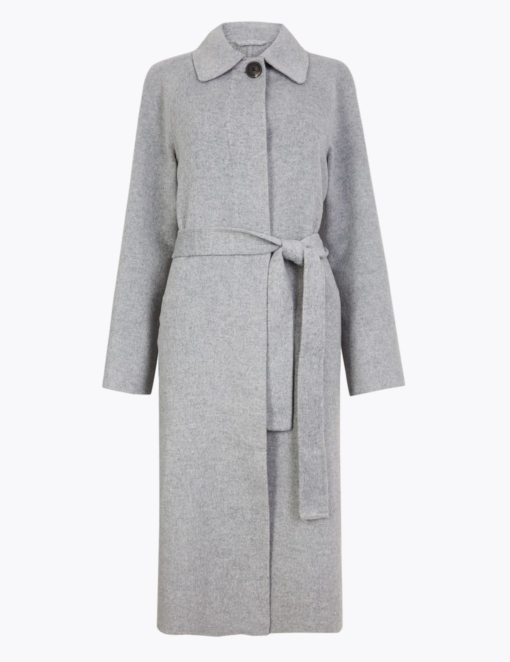 Wool Blend Belted Car Coat 2 of 7