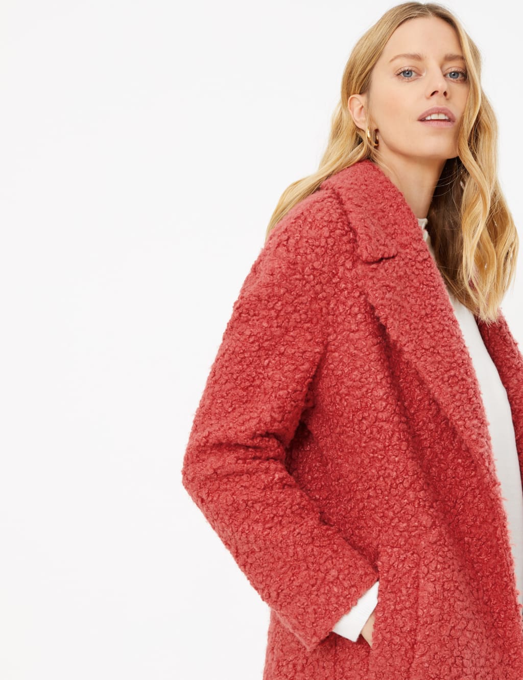 M&s boucle coat deals
