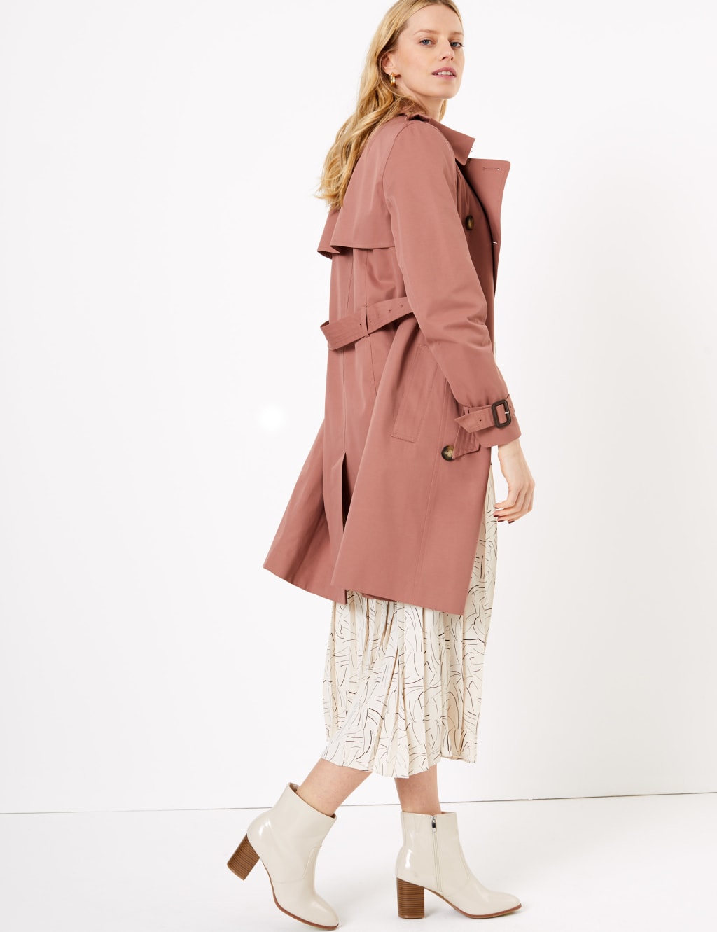 Double Breasted Trench Coat M S Collection M S