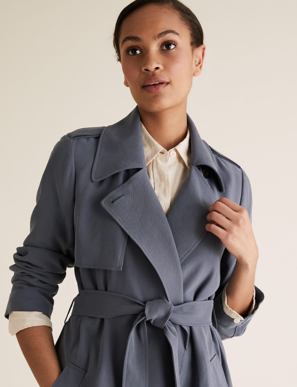Belted Longline Double Breasted Coat 2 of 4