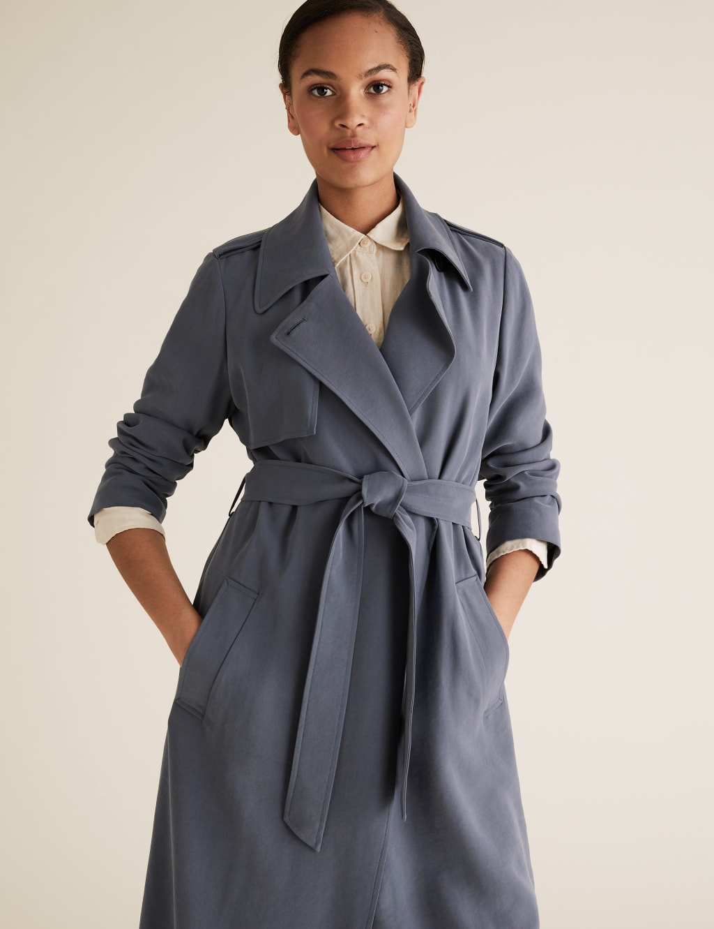 Longline double breasted coat online