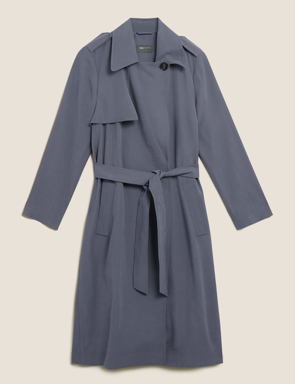 Belted Longline Double Breasted Coat 1 of 4
