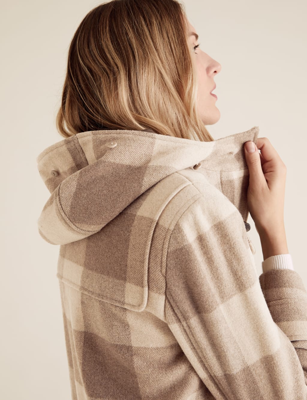Checked Duffle Coat with Wool 6 of 6