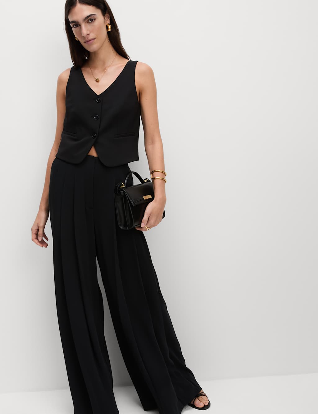 Knife Pleat High Waisted Trousers 3 of 6