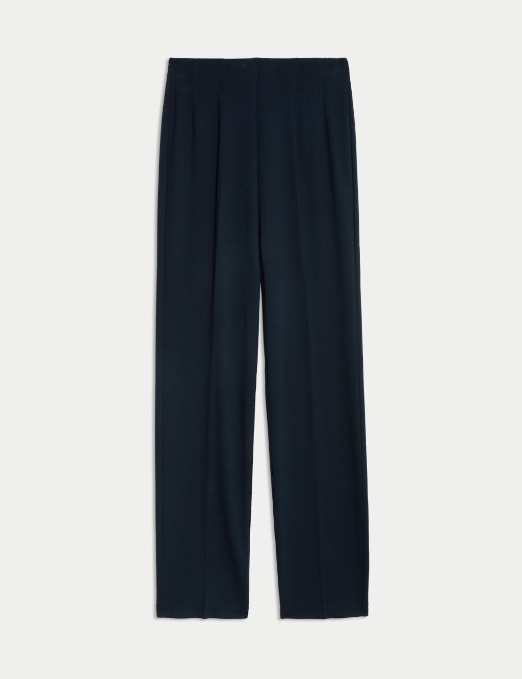 Jersey Elasticated Waist Straight Leg Trousers M S Collection M S