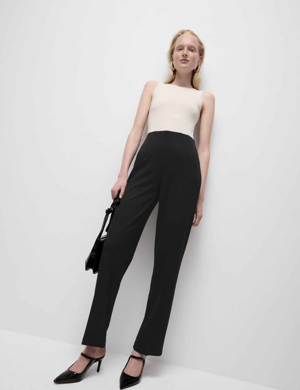 Marks and spencer ladies trousers elasticated waist shop