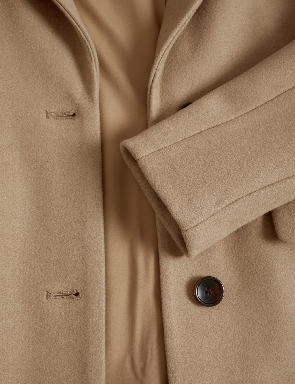 Single button camel coat store