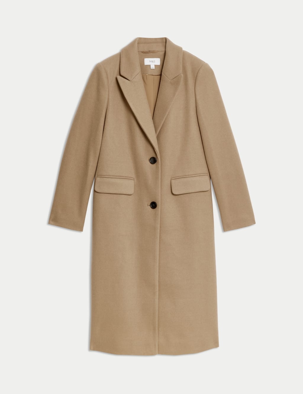 Single Breasted Longline Tailored Coat M S Collection M S