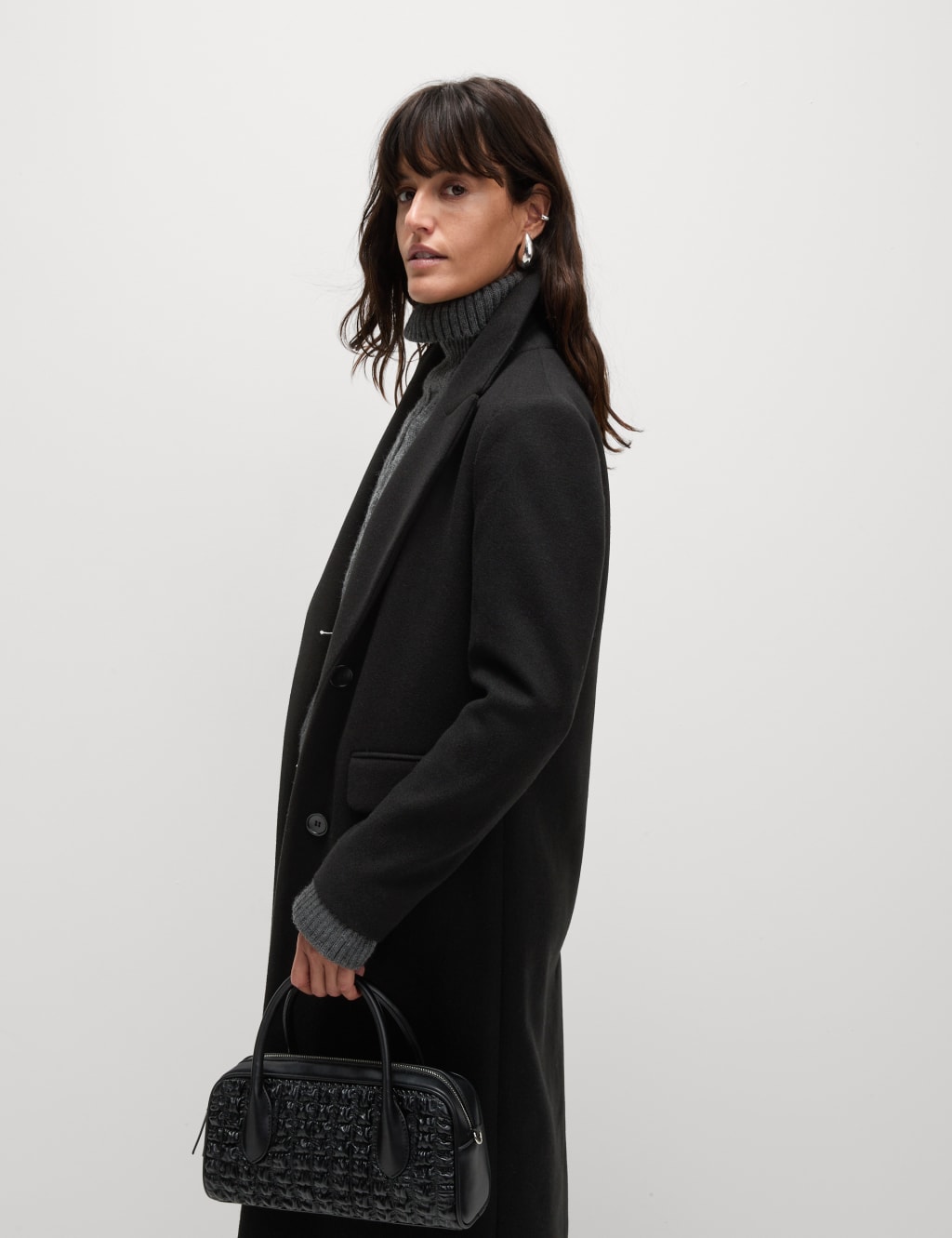 Single Breasted Longline Tailored Coat