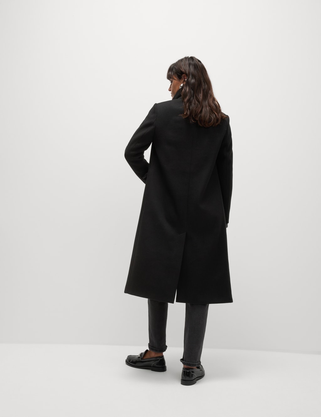 Single Breasted Longline Tailored Coat M S Collection M S