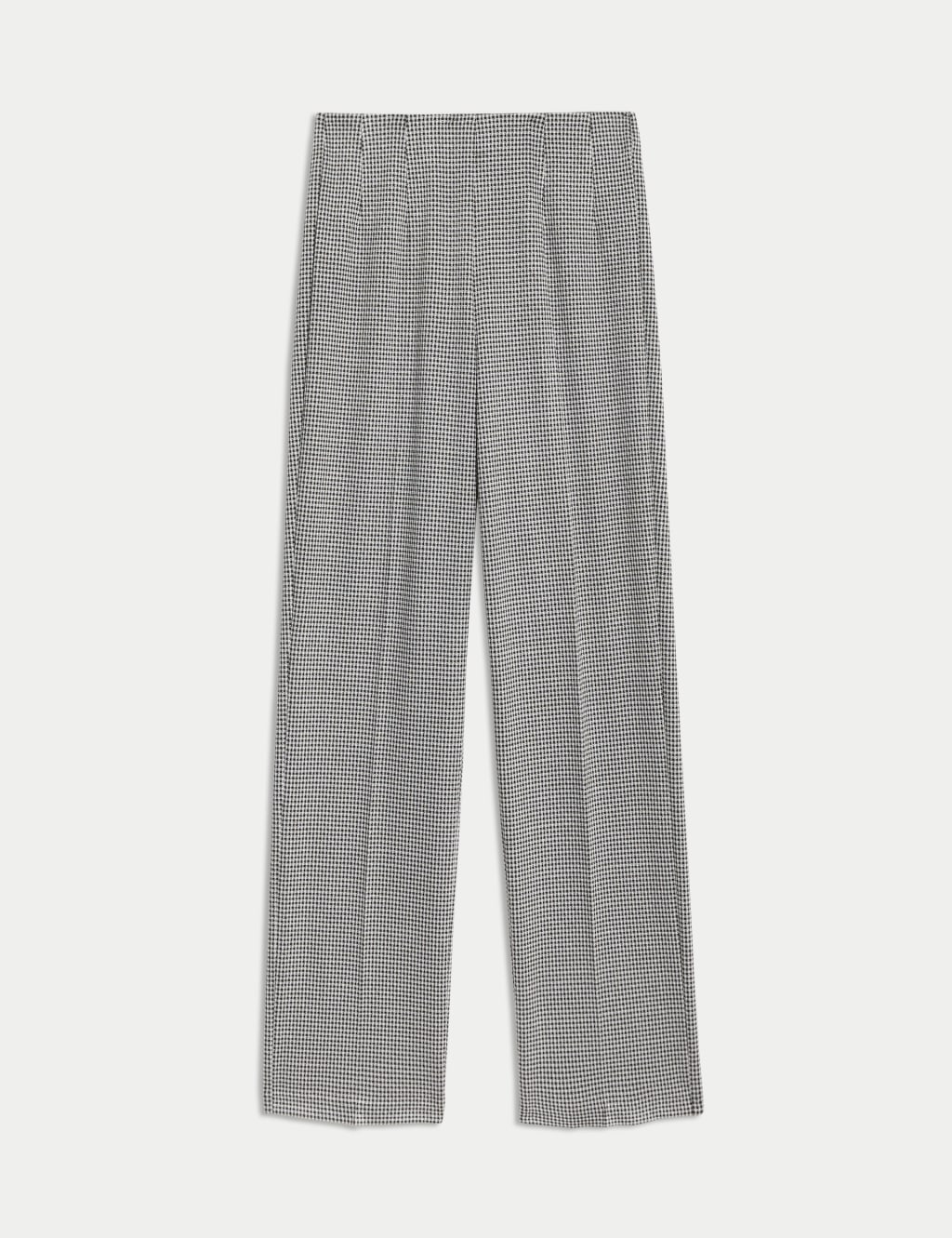 Check straight leg trousers shop