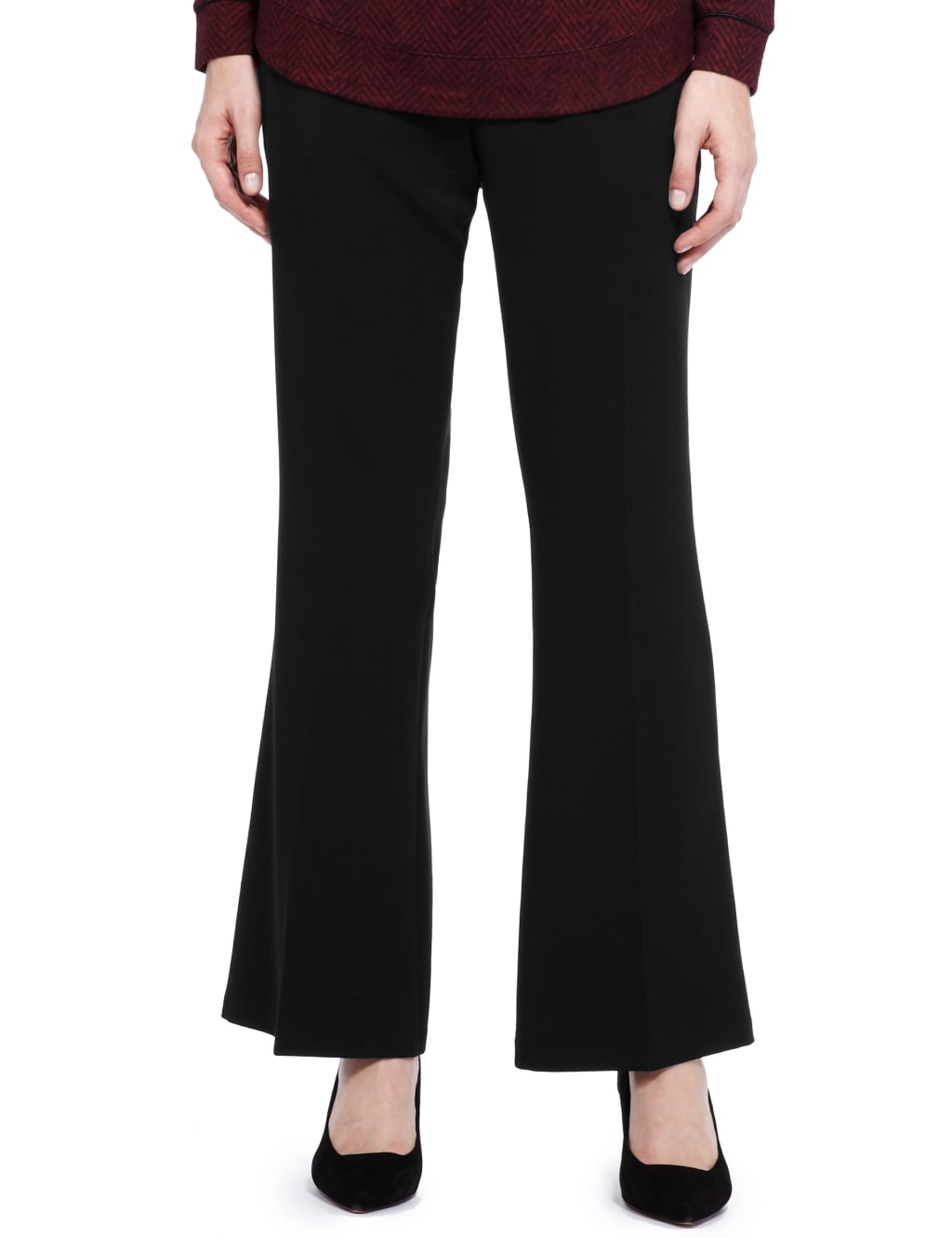 Flat Front Bootleg Trousers 1 of 4