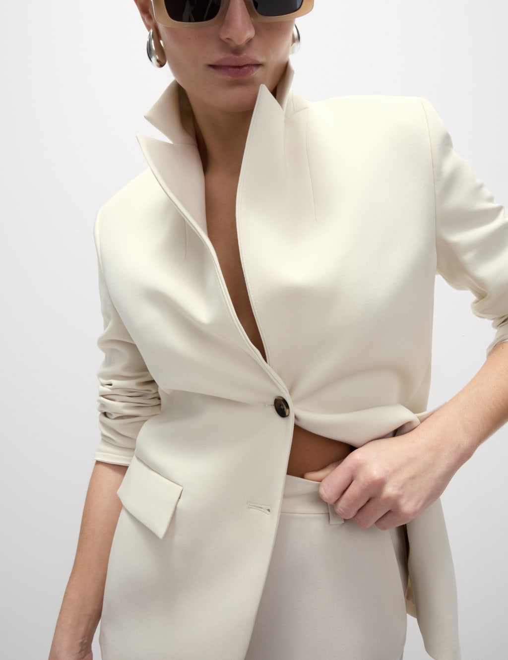 Woven Straight Leg Trousers with Stretch 5 of 5