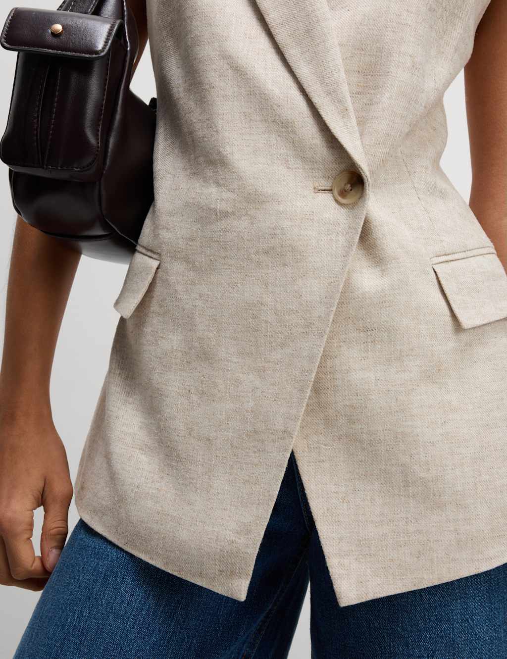Linen Blend Waistcoat 6 of 6