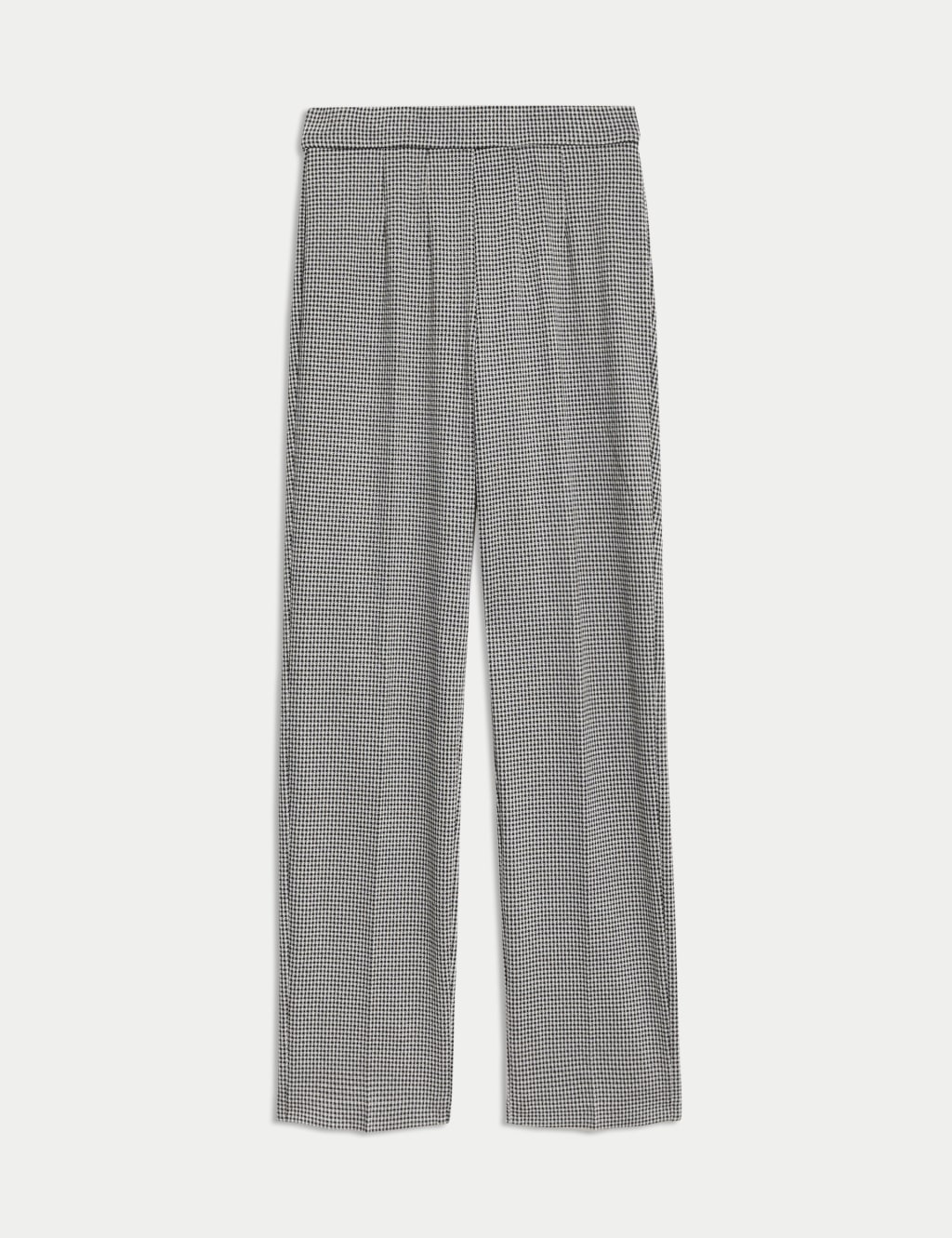 Jersey Checked Straight Leg Trousers 2 of 4