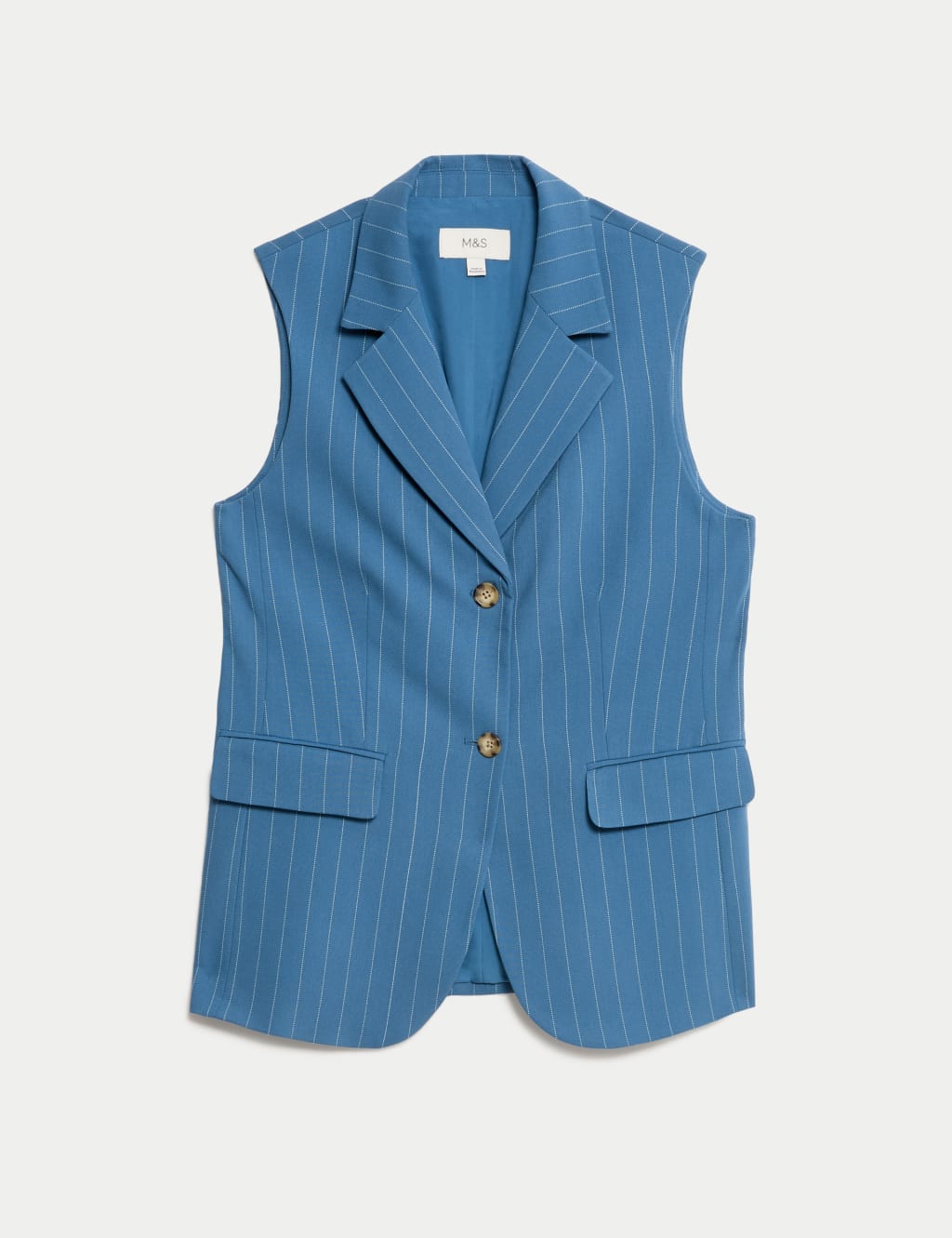Tailored Striped Longline Waistcoat 2 of 5