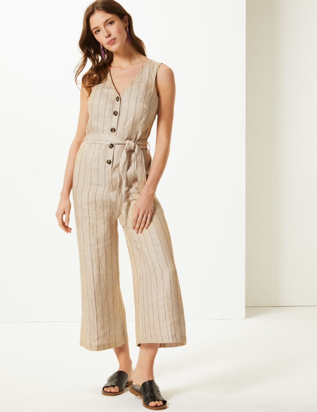 M&s linen jumpsuit online