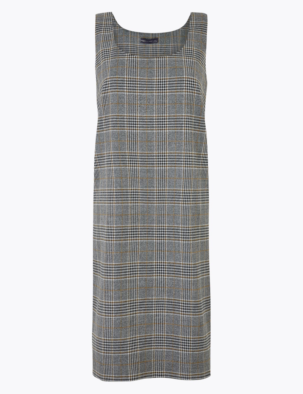 Checked Midi Pinafore Dress M S Collection M S