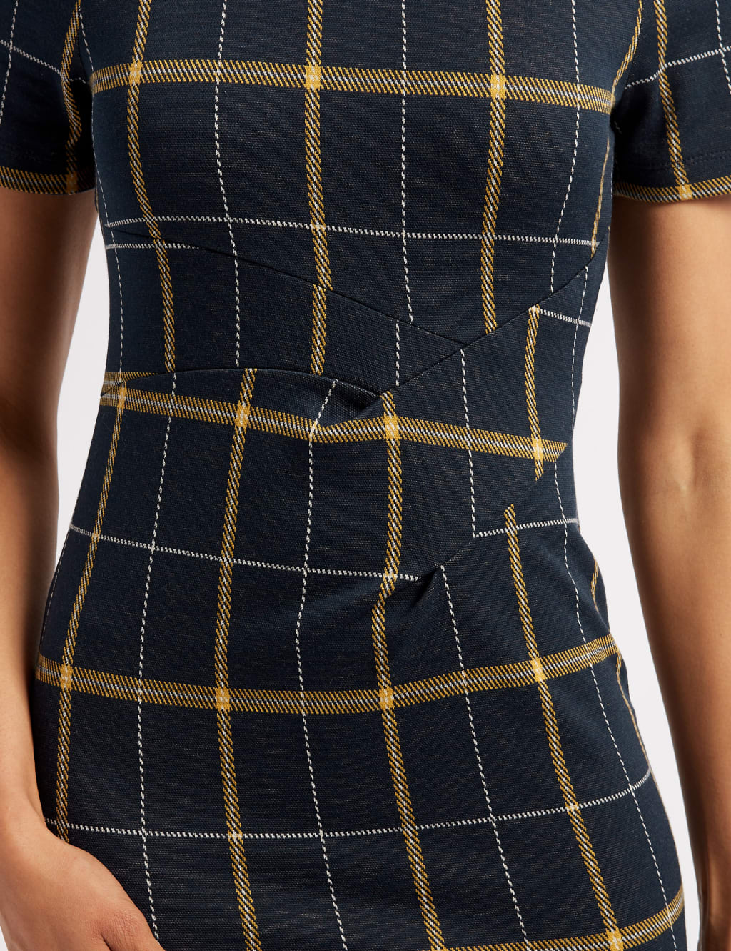 Checked Half Sleeve Pencil Dress 5 of 5