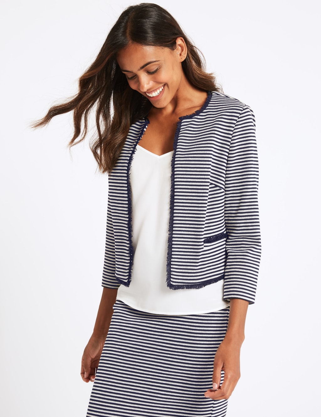 Jersey Striped Blazer M S Collection M S