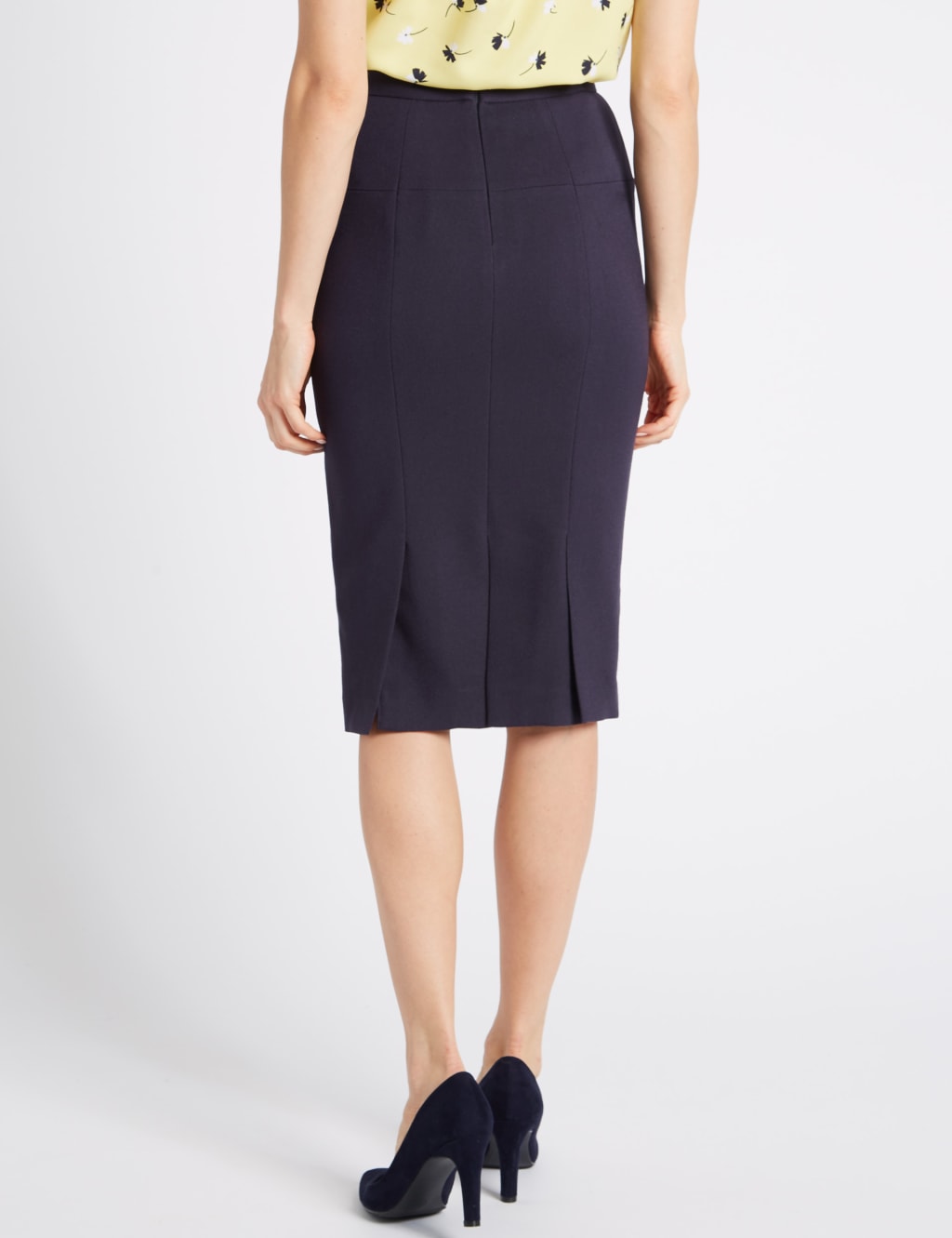 Patch Detail Pencil Midi Skirt 4 of 6