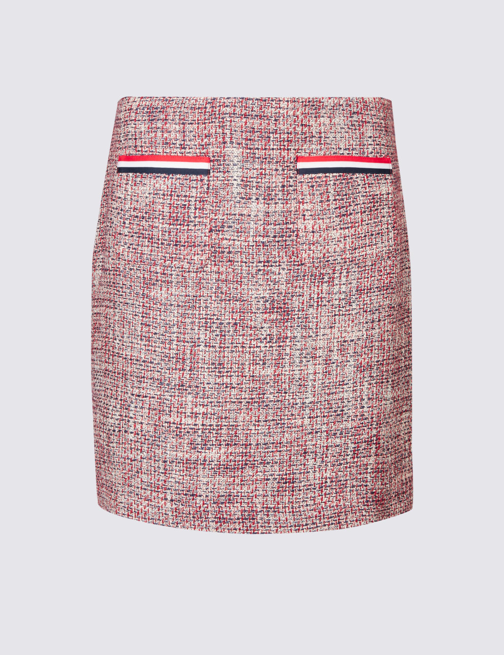 Contrast Trim Patch Pocket Pencil Mini Skirt 2 of 5
