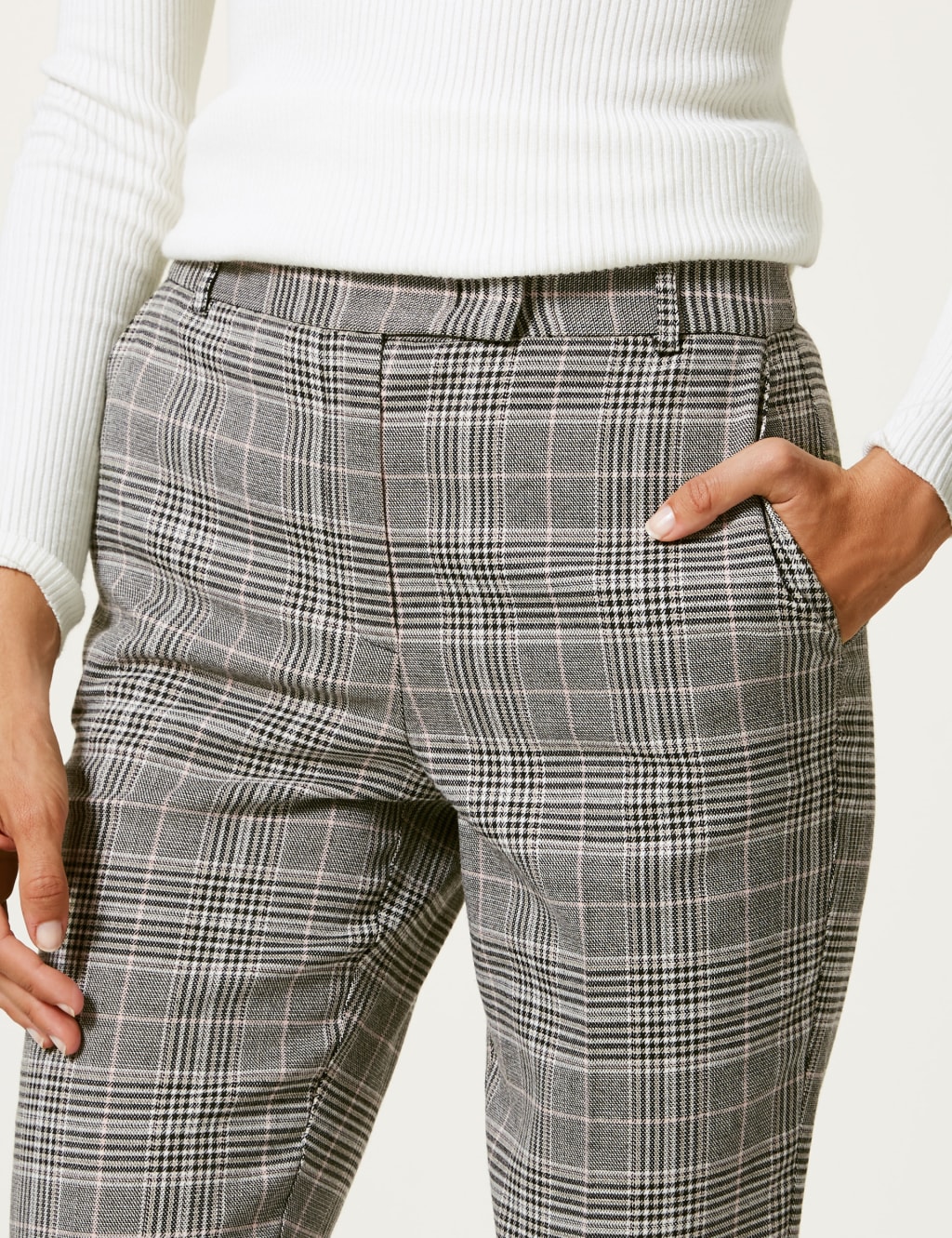 Checked Slim Leg Trousers 4 of 7