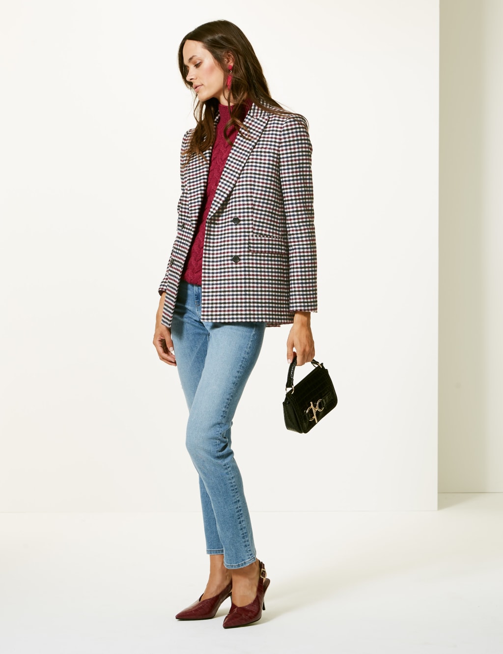 Oversized Gingham Blazer 1 of 6