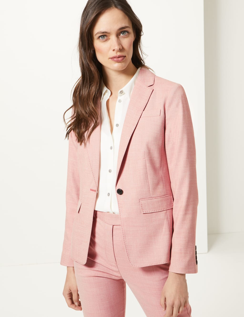 Single Breasted Blazer M S Collection M S