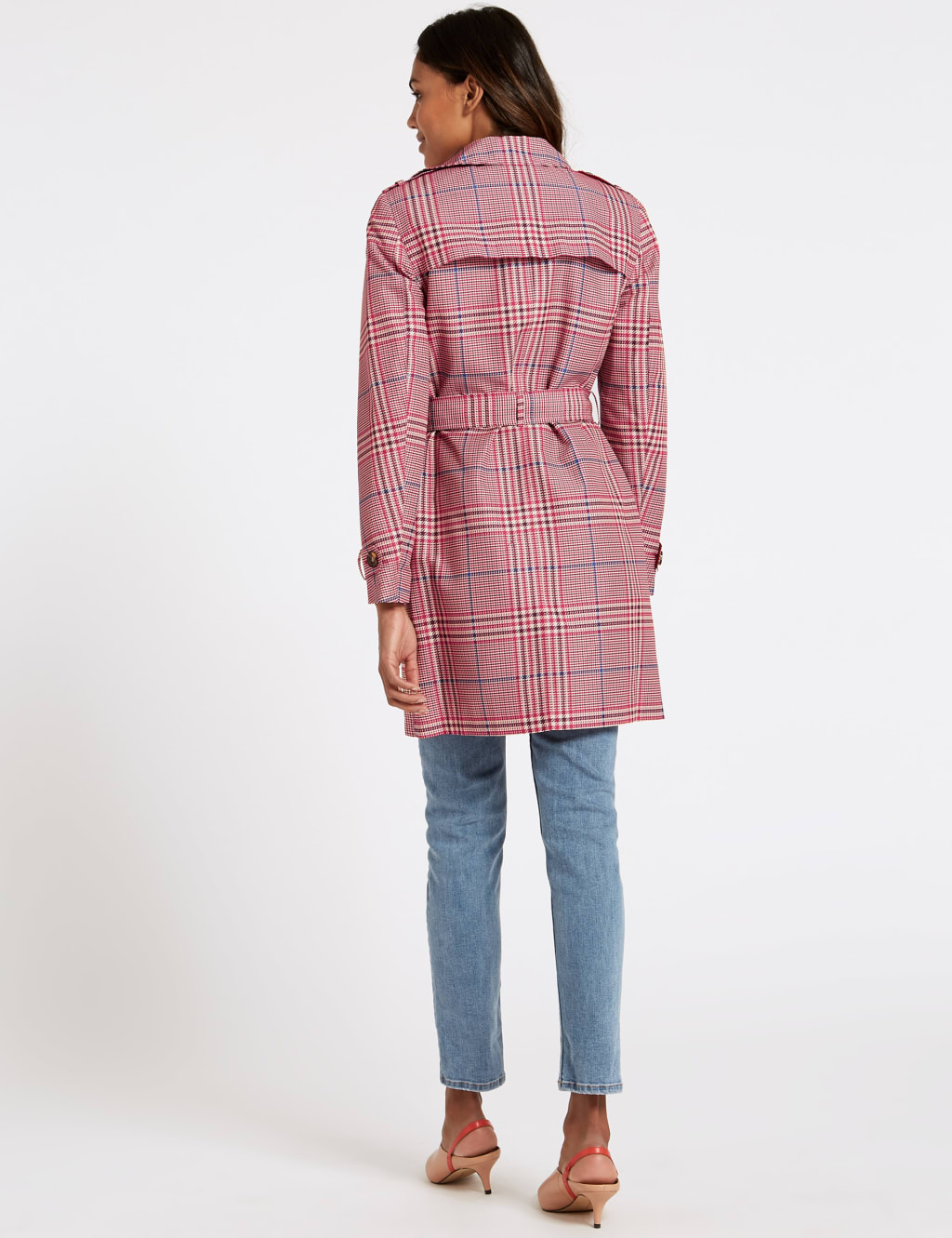 Pink mac coat store