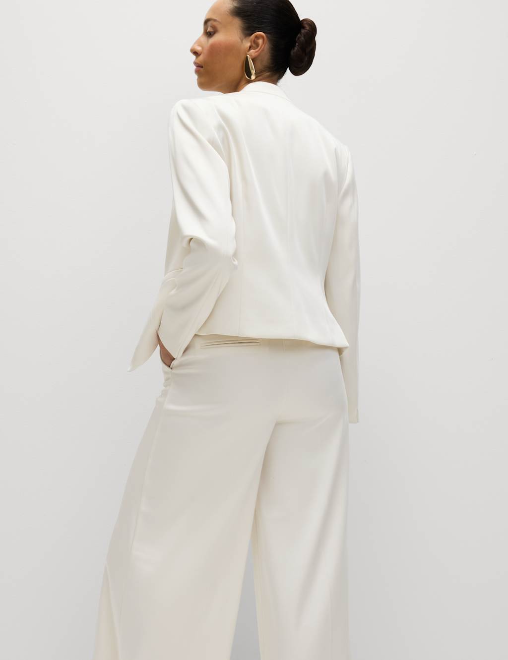 Satin Collarless Blazer 4 of 7