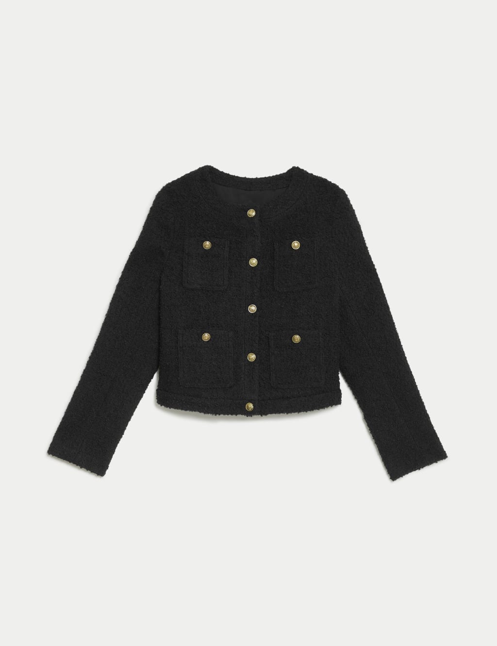 Tweed Textured Short Utility Jacket