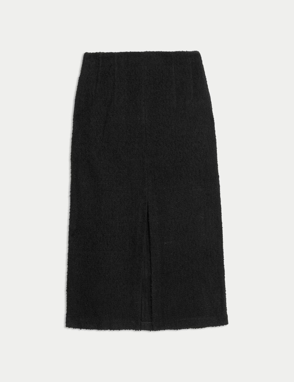 Tweed Split Front Midi Column Skirt with Wool M S Collection M S