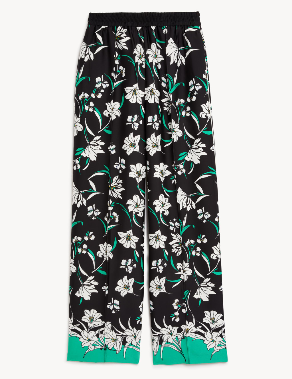 Crepe Floral Wide Leg Trousers 2 of 6
